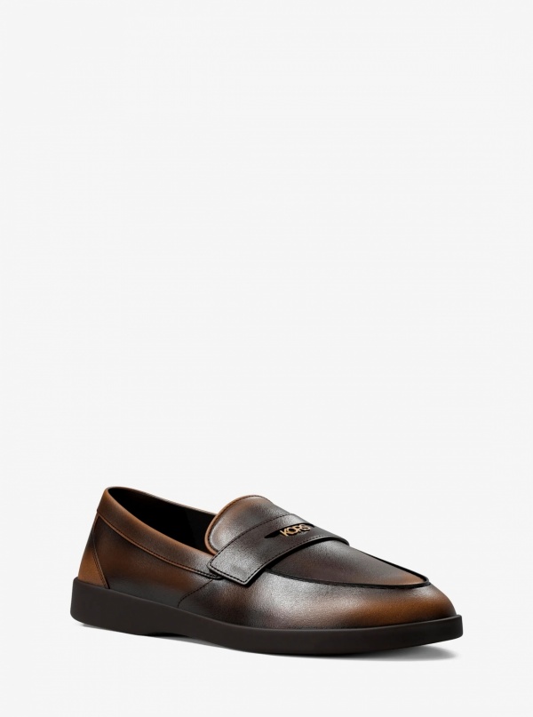 Michael Kors Mens Hugh Burnished Loafer