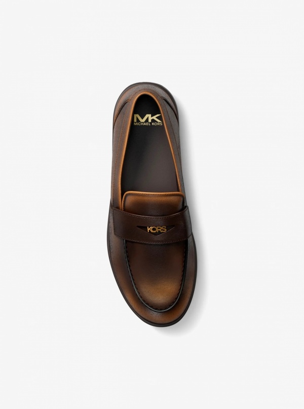 Michael Kors Mens Hugh Burnished Loafer