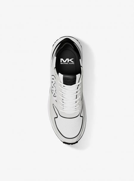 Michael Kors Mens Dax Mixed-Media Trainer