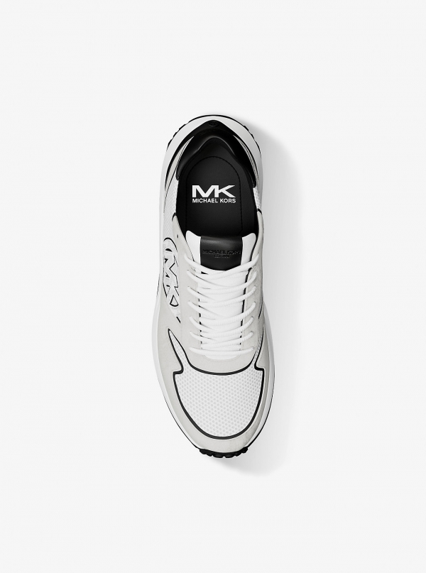 Michael Kors Mens Dax Mixed-Media Trainer