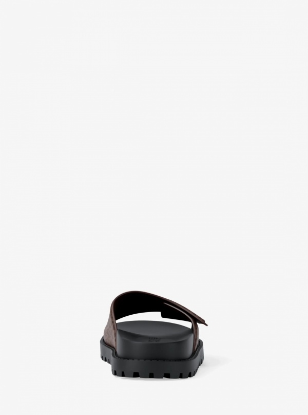 Michael Kors Mens Luka Signature Logo Slide Sandal