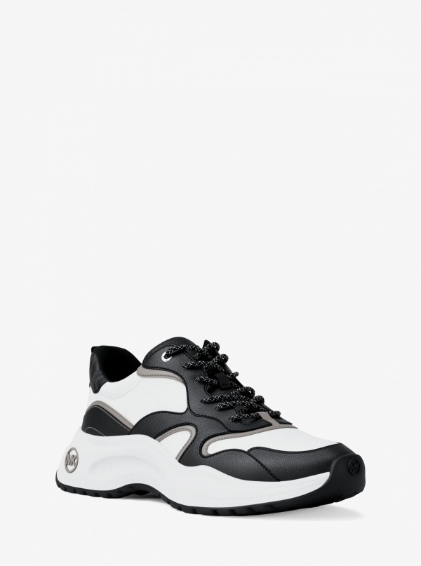 Michael Kors Mens Levie Mixed-Media Trainer