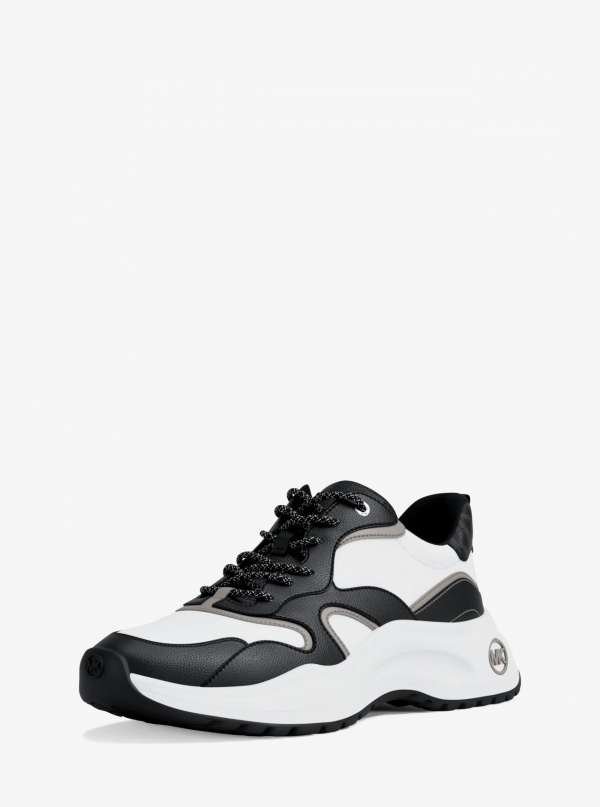 Michael Kors Mens Levie Mixed-Media Trainer