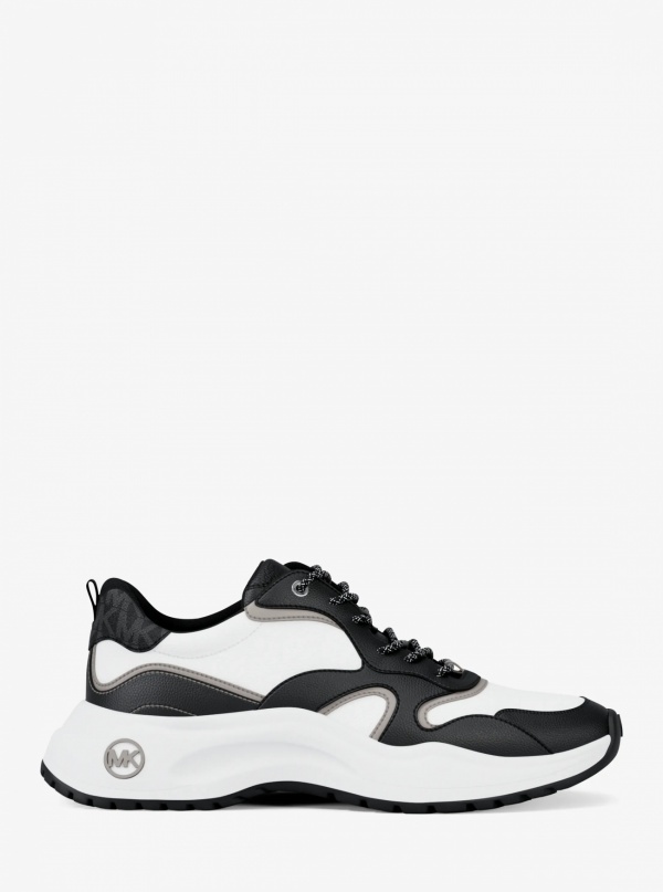 Michael Kors Mens Levie Mixed-Media Trainer