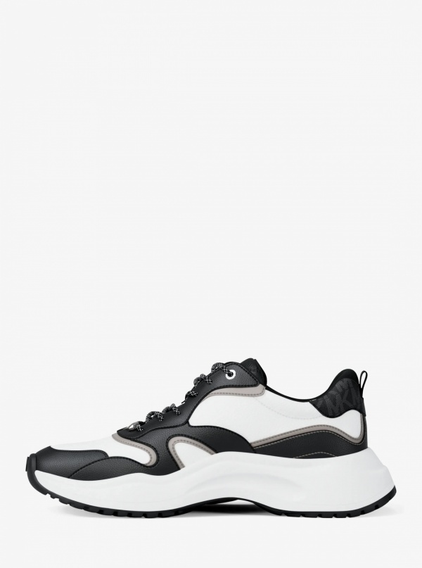 Michael Kors Mens Levie Mixed-Media Trainer