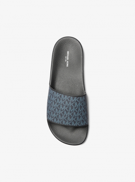 Michael Kors Mens Dawson Signature Logo Slide Sandal