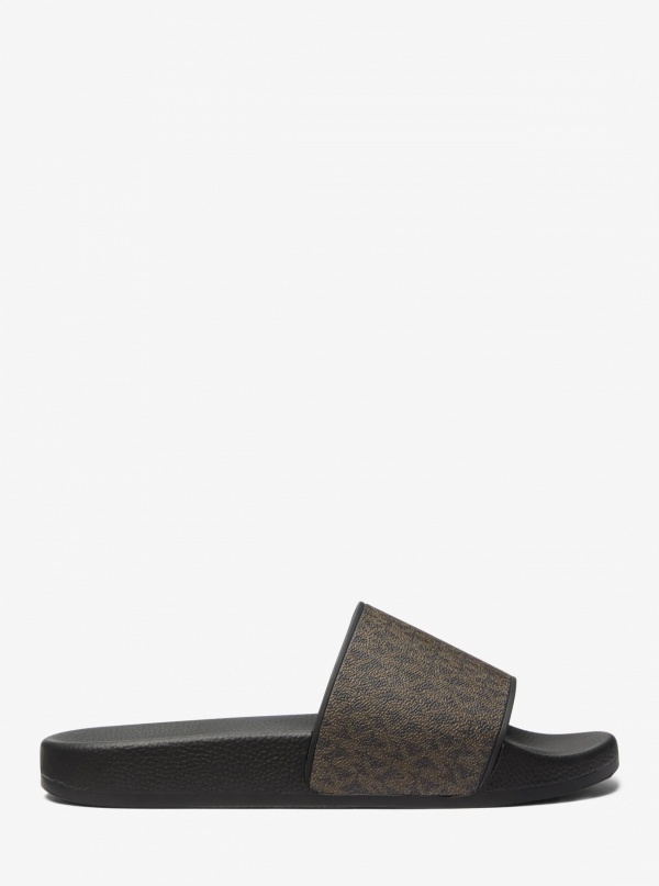 Michael Kors Mens Dawson Signature Logo Slide Sandal