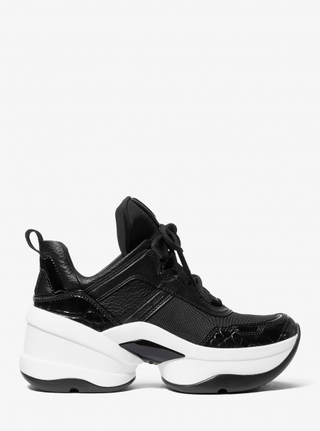 MICHAEL Michael Kors Olympia Mixed-Media Trainer