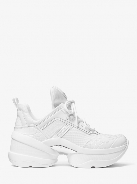 MICHAEL Michael Kors Olympia Mixed-Media Trainer