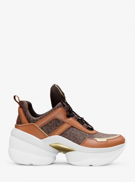MICHAEL Michael Kors Olympia Signature Logo Trainer