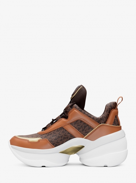 MICHAEL Michael Kors Olympia Signature Logo Trainer