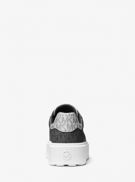 MICHAEL Michael Kors Romey Metallic Two-Tone Signature Logo Platform Sneaker