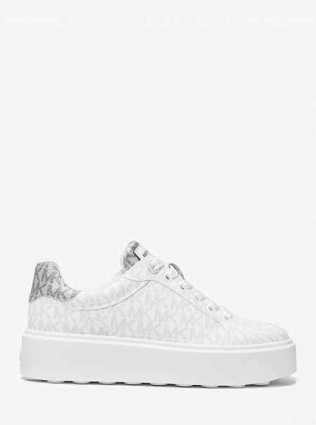 MICHAEL Michael Kors Romey Metallic Two-Tone Signature Logo Platform Sneaker