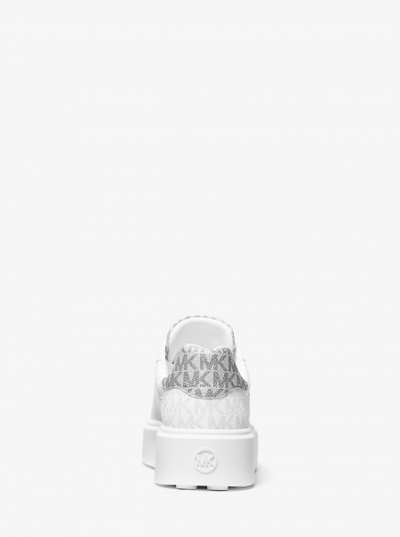 MICHAEL Michael Kors Romey Metallic Two-Tone Signature Logo Platform Sneaker