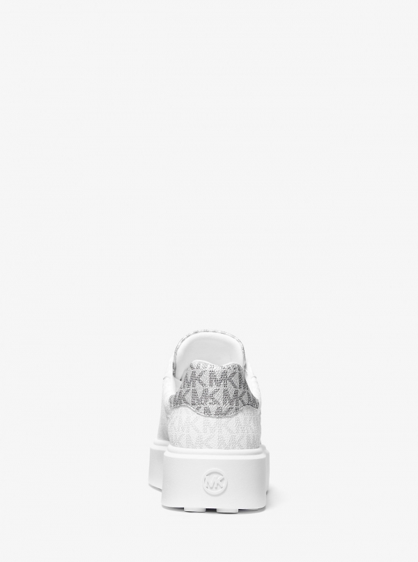 Michael Kors Romey Metallic Two-Tone Signature Logo Platform Sneaker