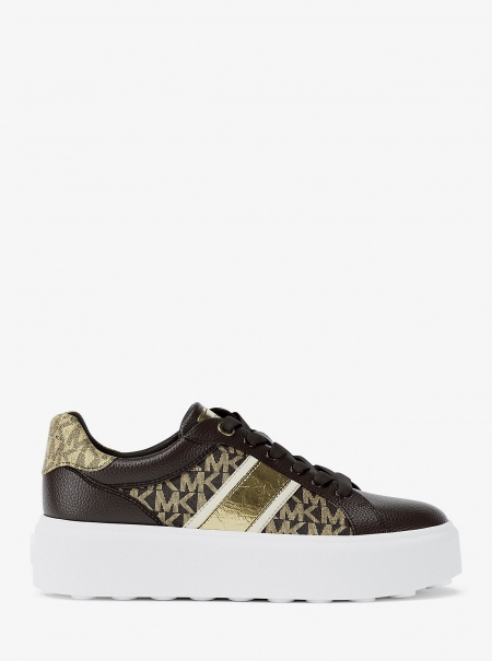 MICHAEL Michael Kors Romey Signature Logo Stripe Platform Sneaker