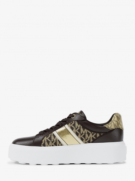 MICHAEL Michael Kors Romey Signature Logo Stripe Platform Sneaker