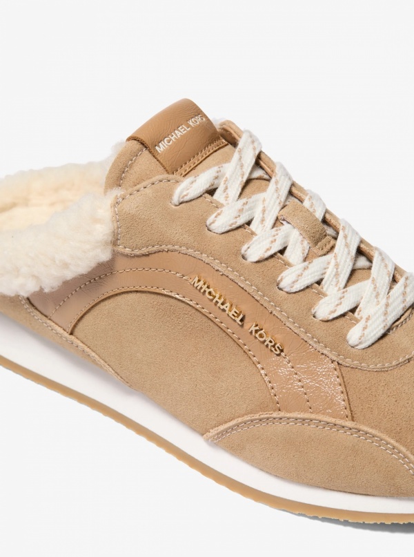 Avi Faux Shearling Trim Slip-On Sneaker