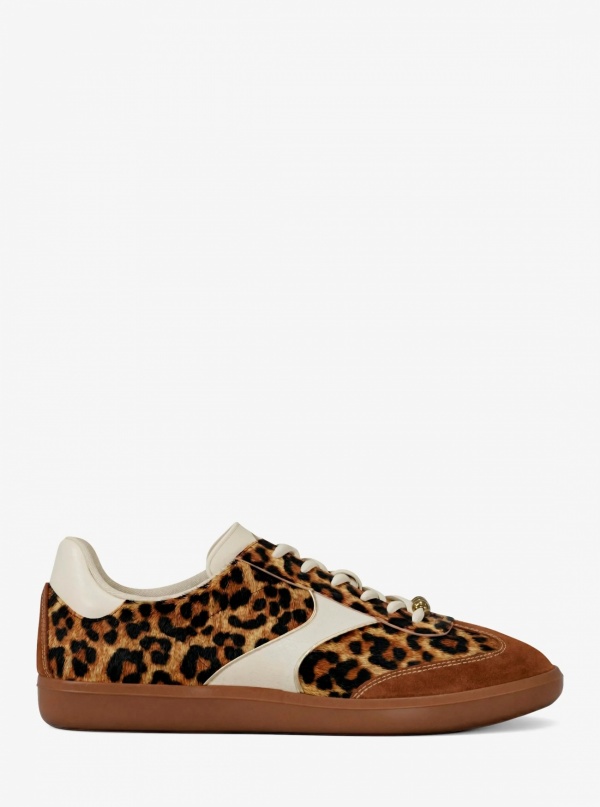 Benny Leopard Print Calf Hair Sneaker
