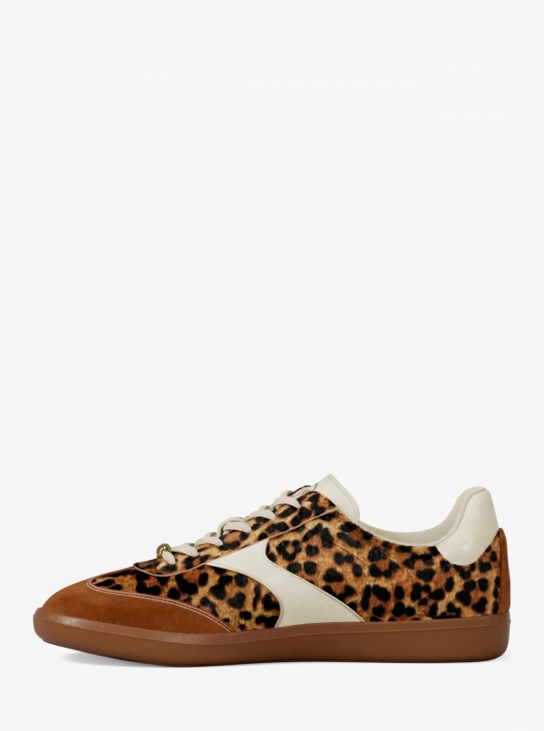Benny Leopard Print Calf Hair Sneaker