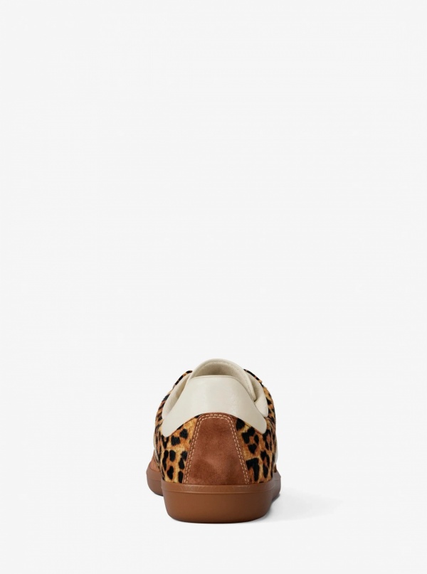 Benny Leopard Print Calf Hair Sneaker