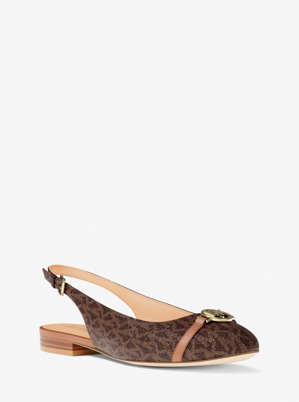 Dori Signature Logo Slingback Flat