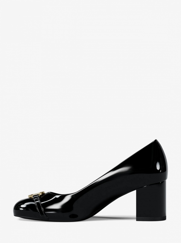 Dori Patent Block Heel Pump