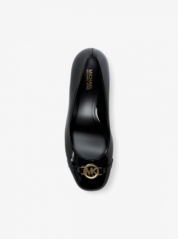 Dori Patent Block Heel Pump