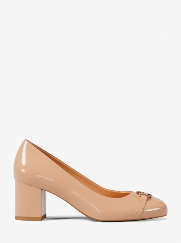 Dori Patent Block Heel Pump