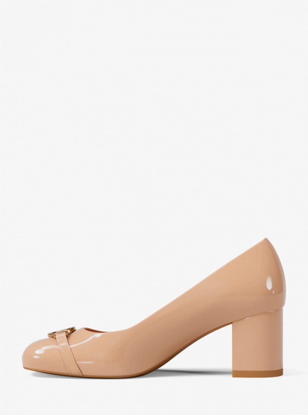 Dori Patent Block Heel Pump