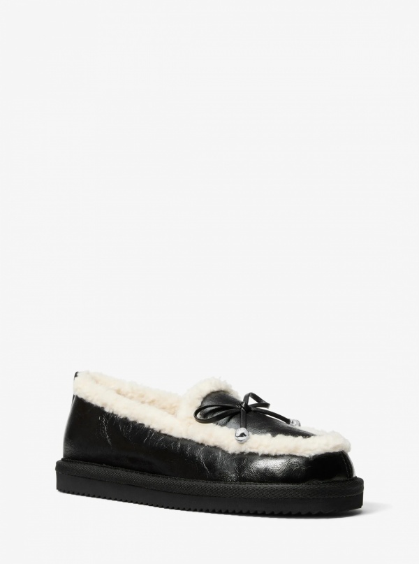 Jo Faux Shearling Trim Moccasin
