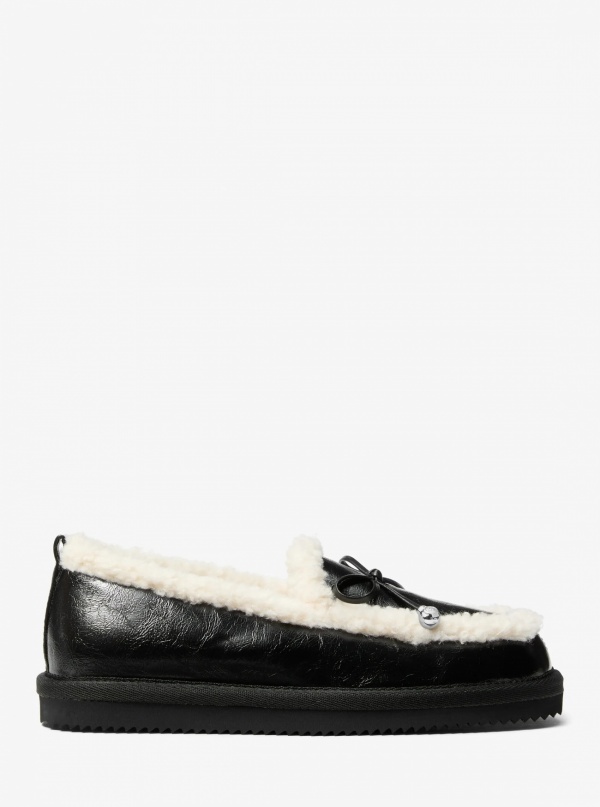 Jo Faux Shearling Trim Moccasin