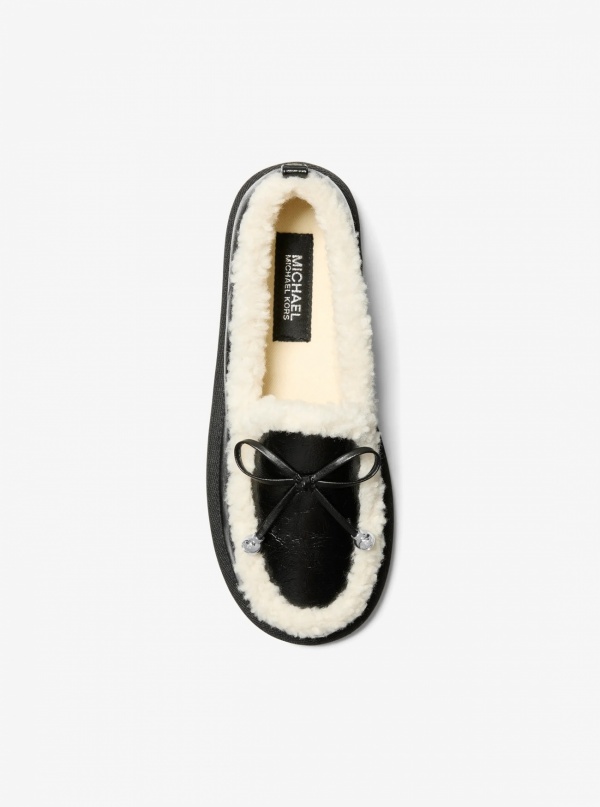 Jo Faux Shearling Trim Moccasin