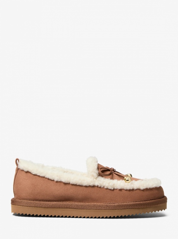 Jo Polyester Microsuede and Sherpa Moccasin