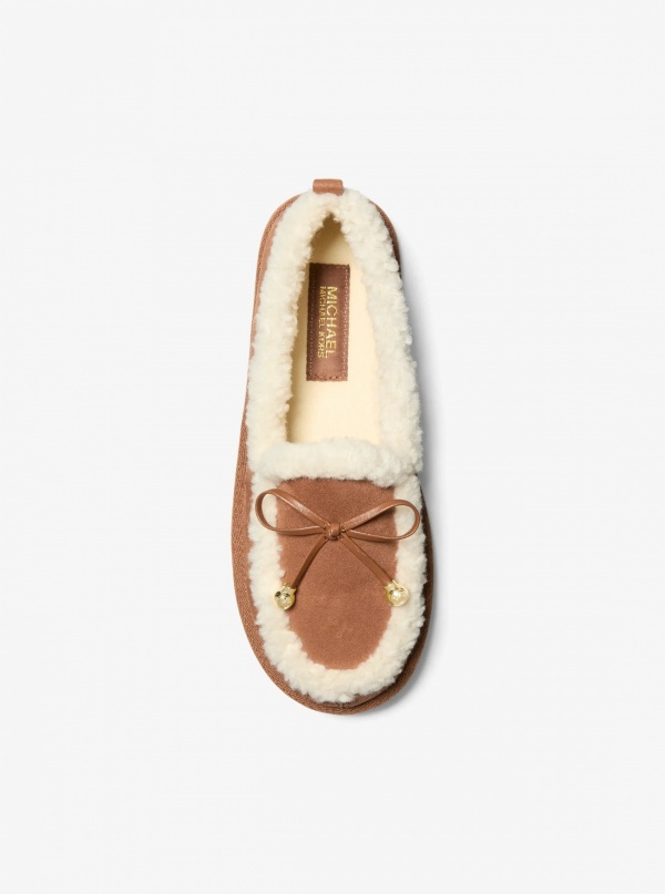 Jo Polyester Microsuede and Sherpa Moccasin