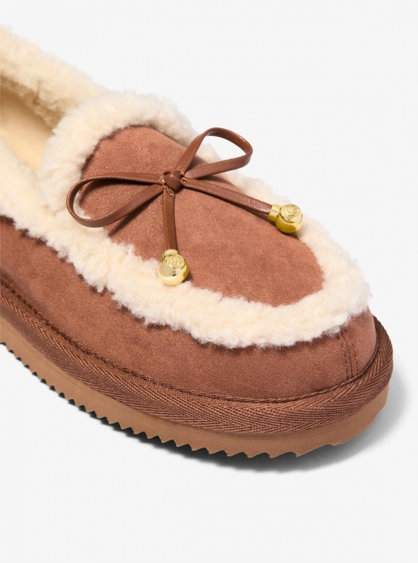Jo Polyester Microsuede and Sherpa Moccasin