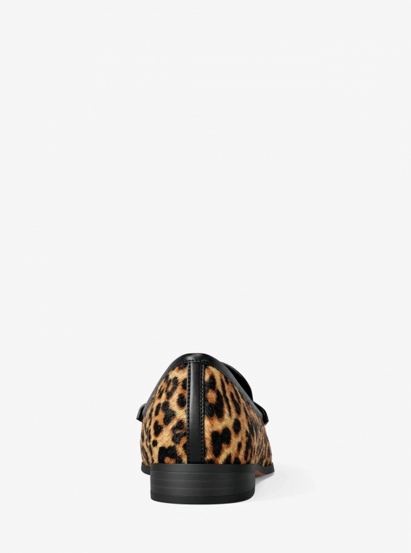 Kacey Leopard Print Calf Hair Loafer