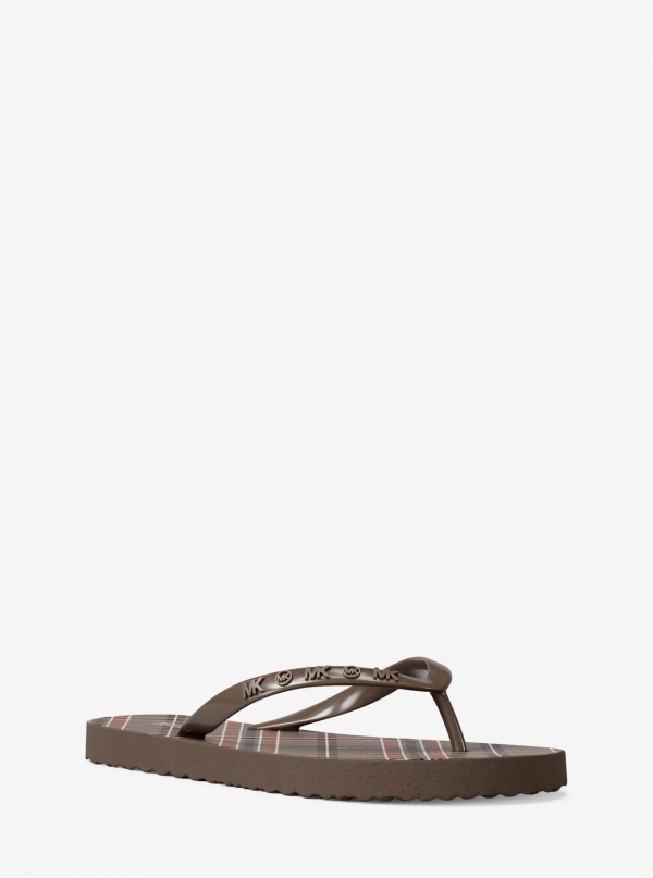 Plaid Print Flip Flop