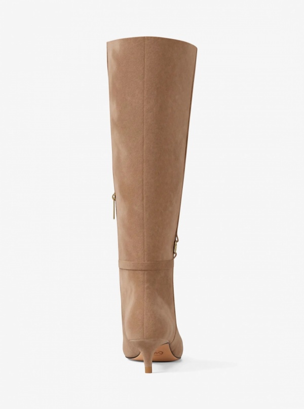 Nalia Polyester Microsuede Kitten Heel Boot