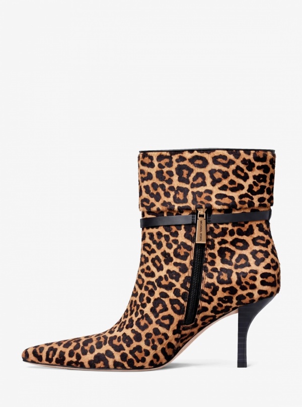 Nalia Leopard Print Calf Hair Boot