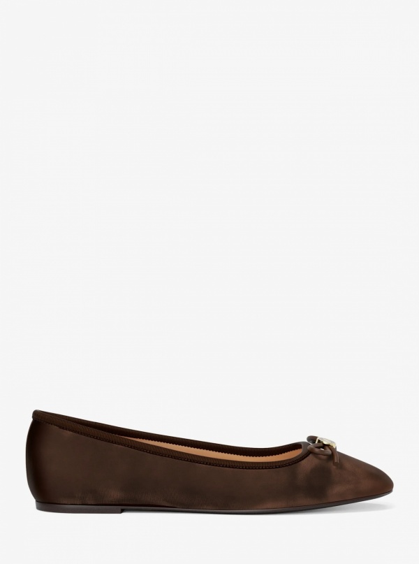 Savannah Logo Debossed Velvet Ballet Flat
