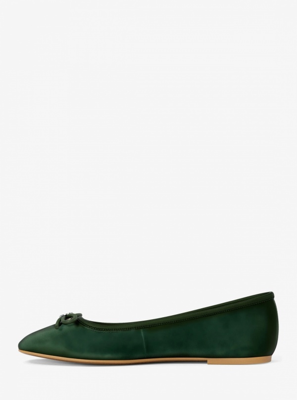 Savannah Logo Debossed Velvet Ballet Flat