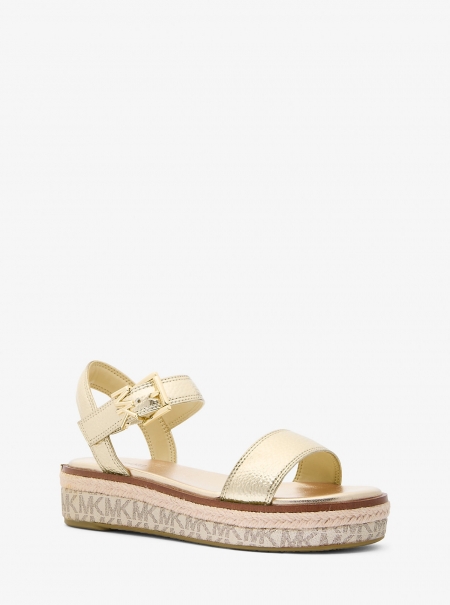 MICHAEL Michael Kors Richie Metallic Platform Espadrille Sandal