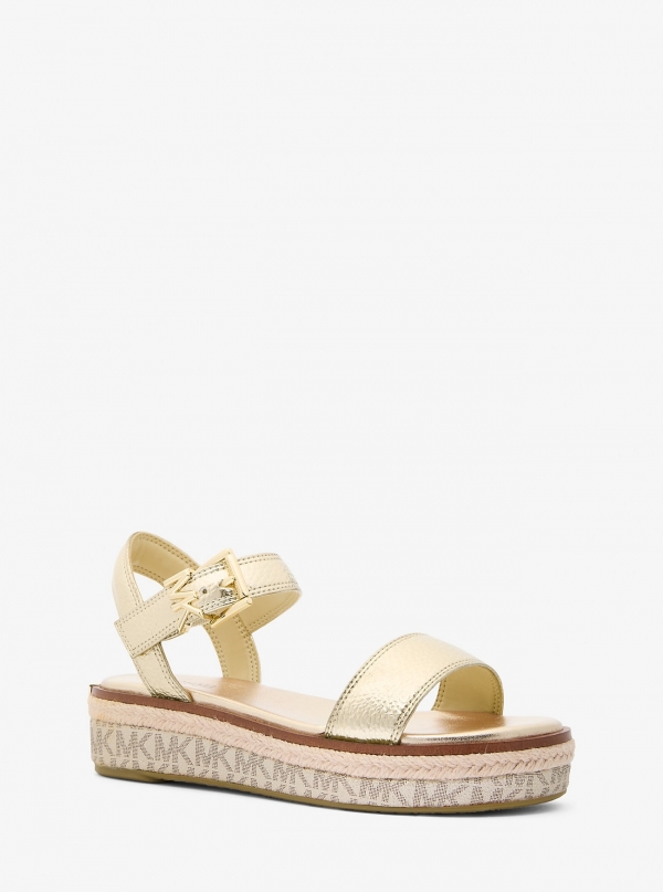 Michael Kors Richie Metallic Platform Espadrille Sandal