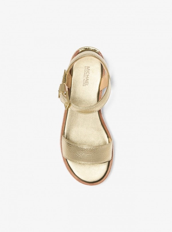 Michael Kors Richie Metallic Platform Espadrille Sandal