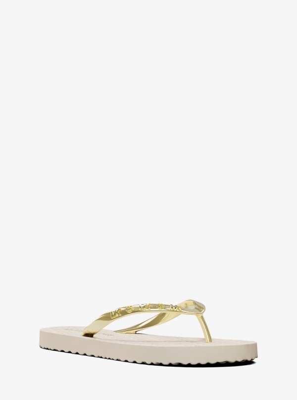 Michael Kors Signature Logo Flip Flops