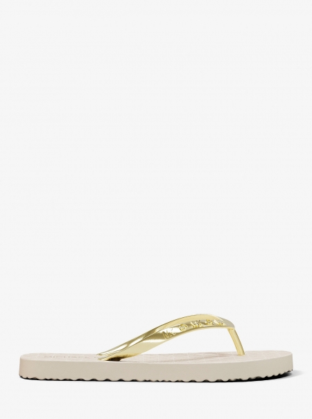 MICHAEL Michael Kors Signature Logo Flip Flops