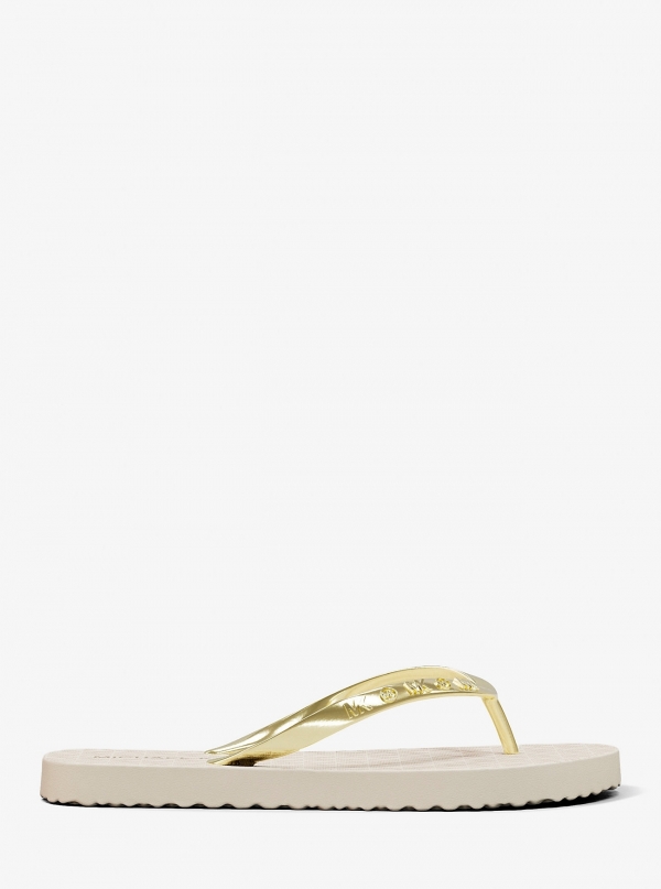 Michael Kors Signature Logo Flip Flops