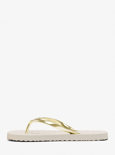 MICHAEL Michael Kors Signature Logo Flip Flops