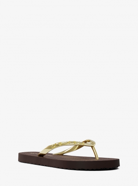 MICHAEL Michael Kors Signature Logo Flip Flops